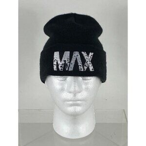 Tuque by American Apparel "MAX" Spell Out Beanie Black One Size Made in USA F241